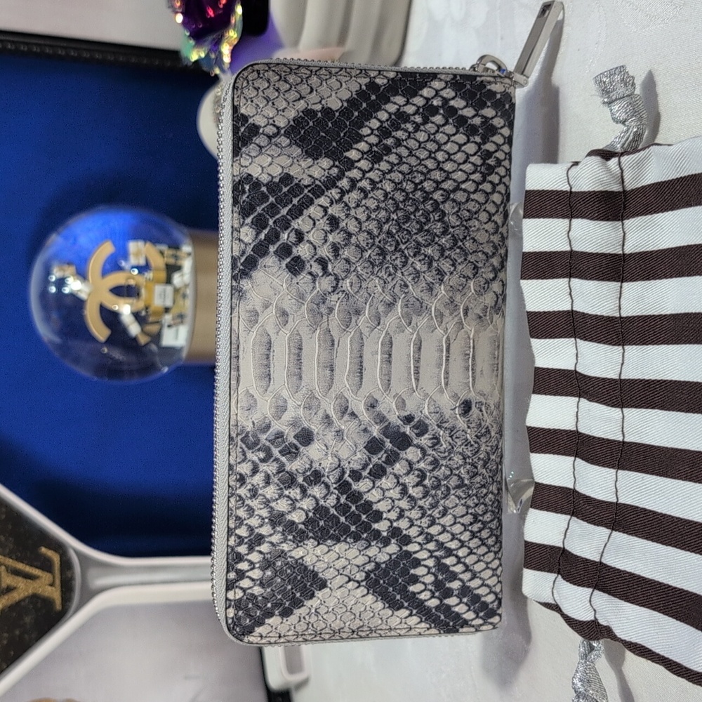 Henri Bendel Python Crafted Long Continental Wall… - image 8